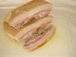 Porc, poitrine de porc cuite (sous-vide)