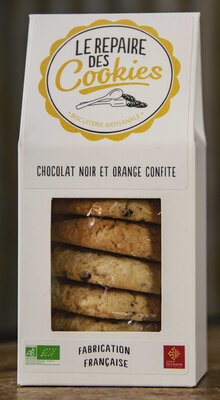Cookies pépites chocolat noir-oranges confite