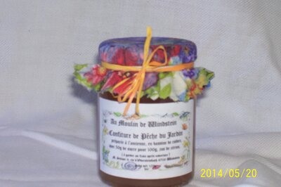 Confiture de pêche du jardin