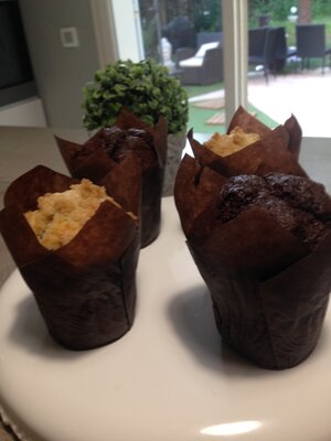 Muffins 'atomiques ' tout chocolat ' boite de 4 -