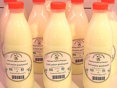 Lait entier cru bio 75cl