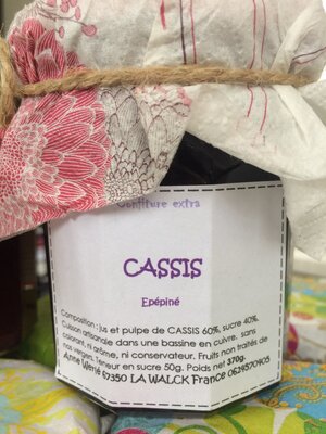 Confiture de cassis épépiné