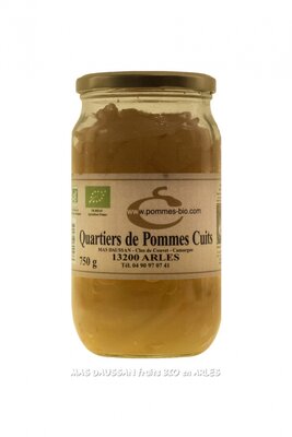 Quartier de pommes cuits bio 750 gr