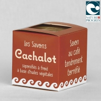 Savon au café tendrement torréfié, cube 6 cm - emballé