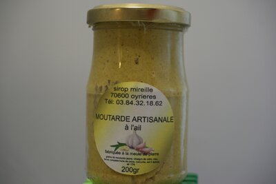 Moutarde artisanale  à l'ail pot de 200gr
