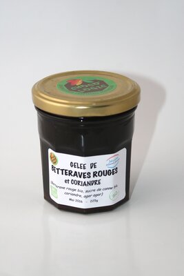 Gelée betteraves rouges et coriandre