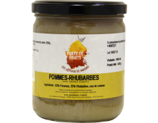 Purée de fruit-pomme/rhubarbe - 430g