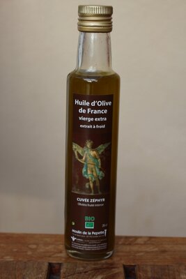 Huile d'oli vierge extra bio - cuvée zephyr  variété olivière