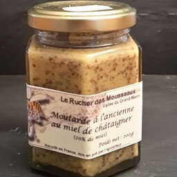 Moutarde à l'ancienne au miel de châtaigner