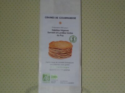 Prep galettes  vegan sarrasin et lent. vertes