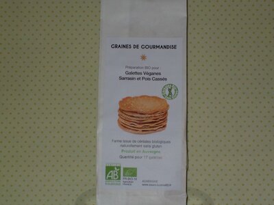 Prep. galettes veganes sarrasin et pois cassés-