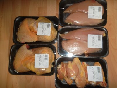 Colis de morceaux de poulet bio