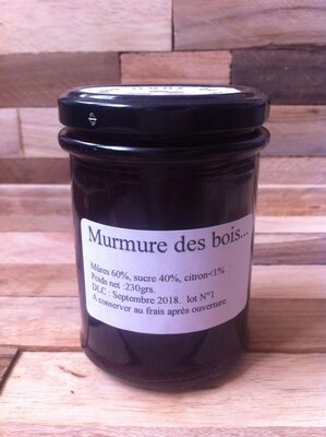 Confiture 'murmure des bois', mûre-pointe de citron.