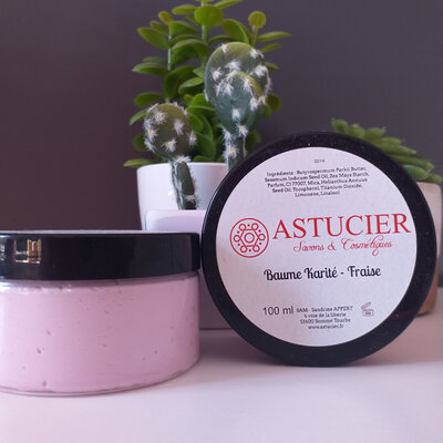 Baume karité fraise