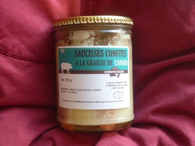 Saucisses confites