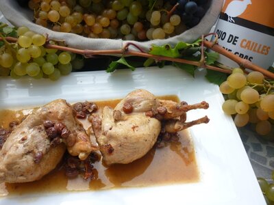 Duo de cailles au foie gras