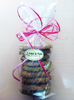 Sachet de sablés nature, pistache et cookies