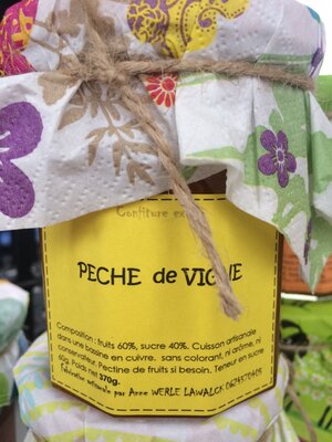 Confiture de pêche de vigne