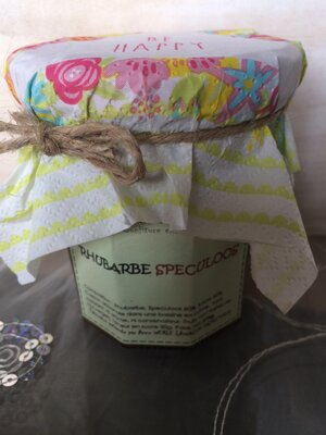 Confiture de rhubarbe aux speculoos
