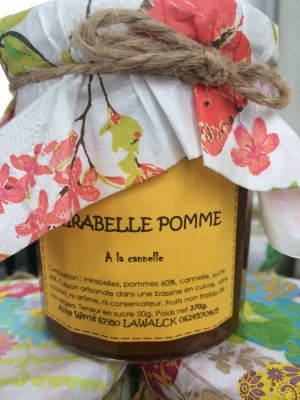 Confiture de mirabelle, pomme et cannelle