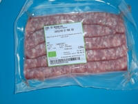 Lot de 5 paquets de chipolatas de porc bio