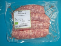 Lot de 4 paquets de saucisses de porc bio