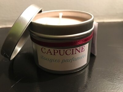 Bougie naturelle parfumée café noisette/croissants (b)