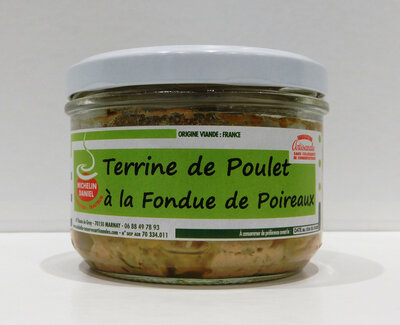 Terrine poulet fondue de poireaux