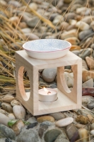 Brûle parfum artisanal avec coupelle en céramique