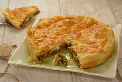 Tourte à la viande marinée