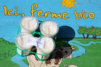 * 4 x yaourts bio a l orange et au lait entier