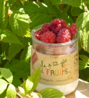 Le petit pot de fruits coing framboise
