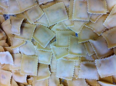 Ravioli chorizo légumes confits