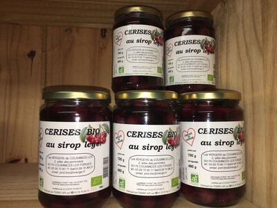 Cerises bio au sirop léger