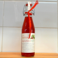 Sirop duo fraise rhubarbe sans conservateur ni arôme