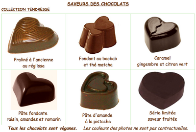 Bonbons de chocolats bio pour les amoureux - 200g