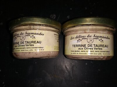 Terrine de taureau aux olives vertes 180 g