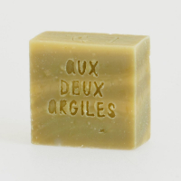 Savon aux deux argiles, savonnette 100g.