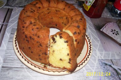 Gâteau à l'orange et aux pépites de chocolat
