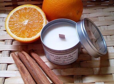 Bougie végétale orange épicée