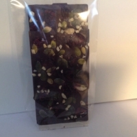 Plaq. choc noir amandes courge