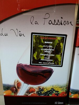 Bib de 5 litres de vin rouge