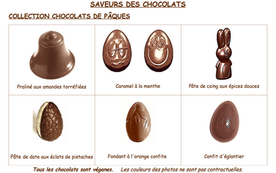 Special pâques : ballotin de bonbons de chocolats bio- 200g