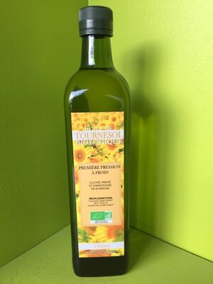 Huile de tournesol bio, première pr