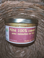 Pâté 100 % canard au foie gras - 200 gr
