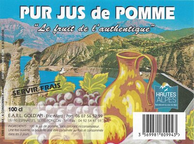 Pur jus de pomme clair