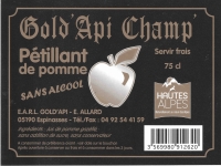 Pétillant de pomme goldapi champ :