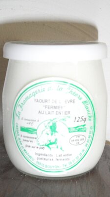 Yaourt nature 'fermier' au lait de chèvre