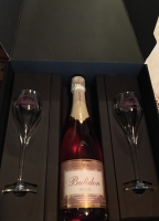 Coffret rosé double flûtes