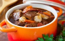Boeuf bourguignon cuisiné